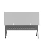 Tavolo da addestramento Flash Furniture Davis impilabile e ribaltabile per uso commerciale, con gambe a Y, pannello frontale, piano del tavolo e struttura