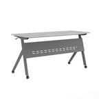 Tavolo da addestramento Flash Furniture Davis impilabile e ribaltabile per uso commerciale, con gambe a Y, pannello frontale, piano del tavolo e struttura