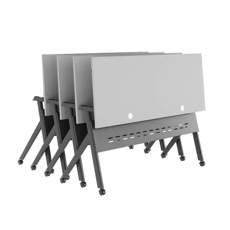 Tavolo da addestramento Flash Furniture Davis impilabile e ribaltabile per uso commerciale, con gambe a Y, pannello frontale, piano del tavolo e struttura