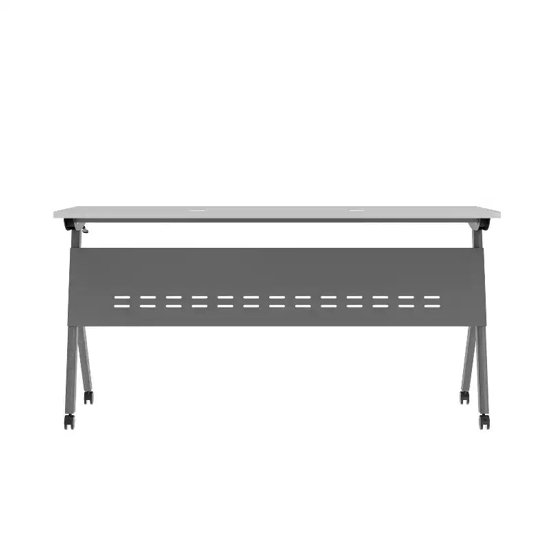 Tavolo da addestramento Flash Furniture Davis impilabile e ribaltabile per uso commerciale, con gambe a Y, pannello frontale, piano del tavolo e struttura