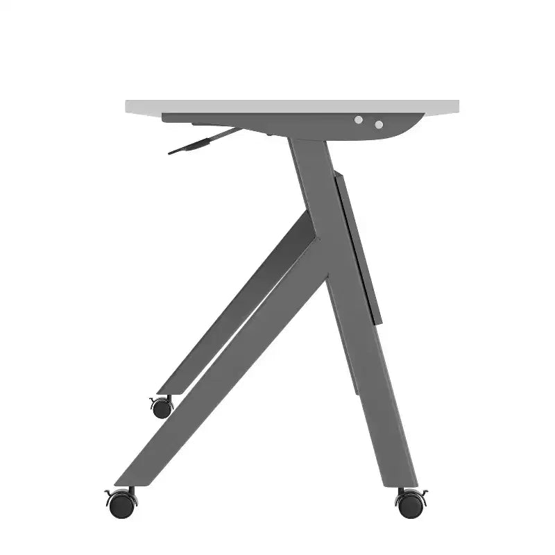 Tavolo da addestramento Flash Furniture Davis impilabile e ribaltabile per uso commerciale, con gambe a Y, pannello frontale, piano del tavolo e struttura
