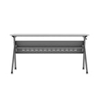 Tavolo da addestramento Flash Furniture Davis impilabile e ribaltabile per uso commerciale, con gambe a Y, pannello frontale, piano del tavolo e struttura