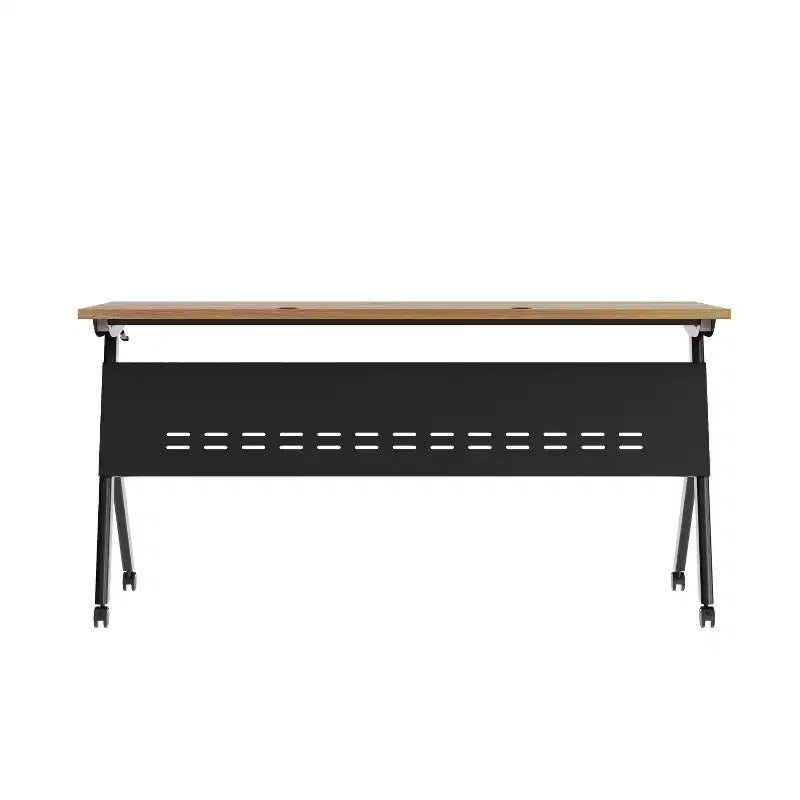Tavolo da addestramento Flash Furniture Davis impilabile e ribaltabile per uso commerciale, con gambe a Y, pannello frontale, piano del tavolo e struttura