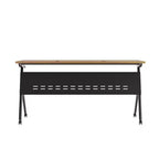 Tavolo da addestramento Flash Furniture Davis impilabile e ribaltabile per uso commerciale, con gambe a Y, pannello frontale, piano del tavolo e struttura