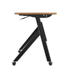 Tavolo da addestramento Flash Furniture Davis impilabile e ribaltabile per uso commerciale, con gambe a Y, pannello frontale, piano del tavolo e struttura