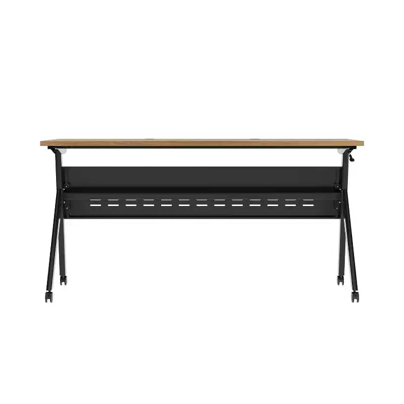 Tavolo da addestramento Flash Furniture Davis impilabile e ribaltabile per uso commerciale, con gambe a Y, pannello frontale, piano del tavolo e struttura