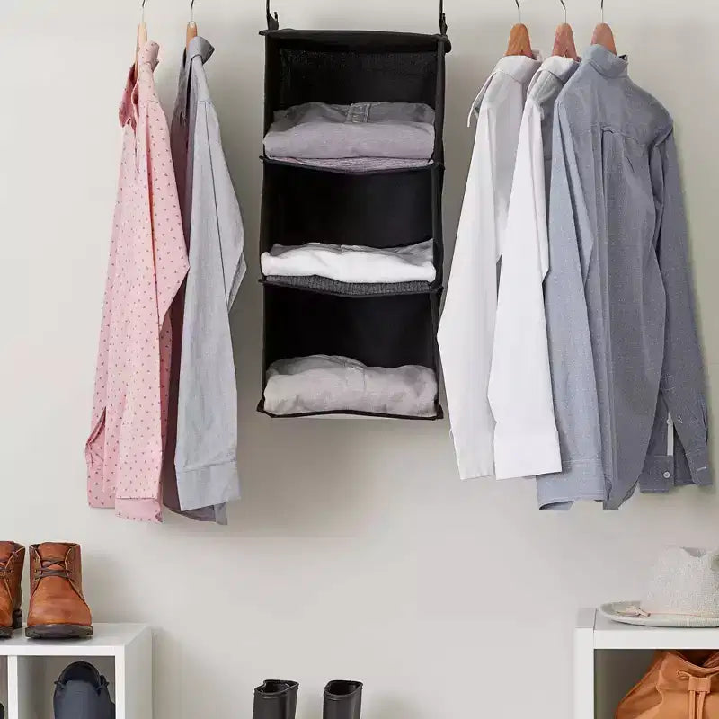 Organizzatore pensile a 3 ripiani in lino Household Essentials