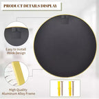 Specchio decorativo rotondo a parete HOMLUX 24/30, specchio da bagno per ingresso