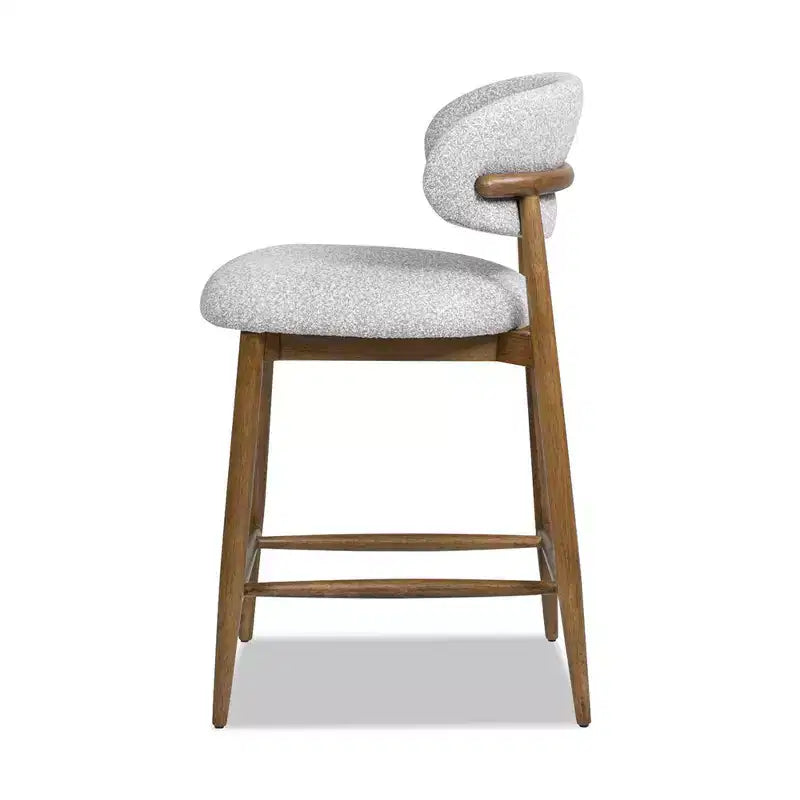 Sgabello da bancone moderno imbottito Jennifer Taylor Home Locke 26.5 con struttura in legno