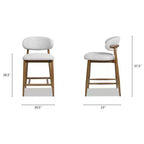 Sgabello da bancone moderno imbottito Jennifer Taylor Home Locke 26.5 con struttura in legno
