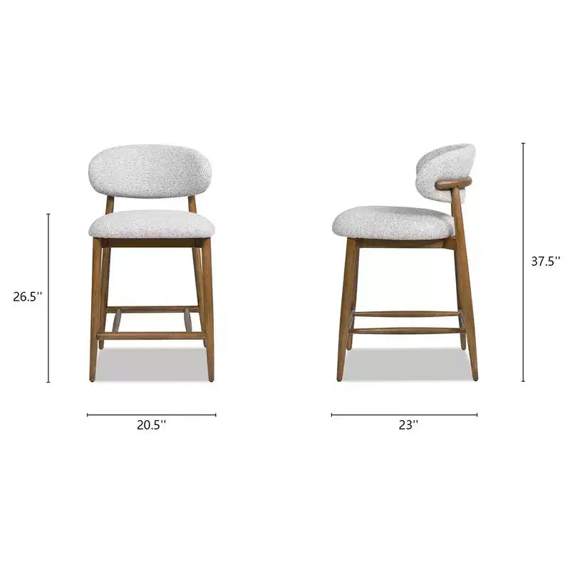 Sgabello da bancone moderno imbottito Jennifer Taylor Home Locke 26.5 con struttura in legno