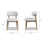 Jennifer Taylor Home Locke Sedia da pranzo moderna imbottita con struttura in legno, 20.5"
