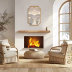 Specchio da parete WallBeyond Farm - Legno Naturale