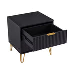 Manhattan Comfort Dumbo Set Comò Moderno a 5 Cassetti e Comodino a 2 Cassetti, 2 Pezzi