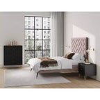 Manhattan Comfort Dumbo Set Comò Moderno a 5 Cassetti e Comodino a 2 Cassetti, 2 Pezzi