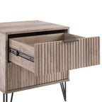 Manhattan Comfort Dumbo Set Comò Moderno a 5 Cassetti e Comodino a 2 Cassetti, 2 Pezzi