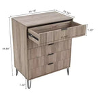 Manhattan Comfort Dumbo Set Comò Moderno a 5 Cassetti e Comodino a 2 Cassetti, 2 Pezzi