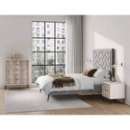 Manhattan Comfort Dumbo Set Comò Moderno a 5 Cassetti e Comodino a 2 Cassetti, 2 Pezzi