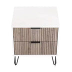 Manhattan Comfort Dumbo Set Comò Moderno a 5 Cassetti e Comodino a 2 Cassetti, 2 Pezzi