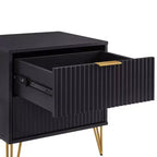 Manhattan Comfort Dumbo Set Comò Moderno a 5 Cassetti e Comodino a 2 Cassetti, 2 Pezzi