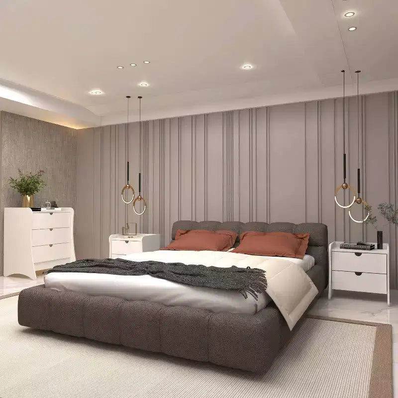 Set camera da letto Manhattan Comfort Coney con comò e comodino (3 pz.)