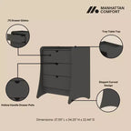 Set camera da letto Manhattan Comfort Coney con comò e comodino (3 pz.)