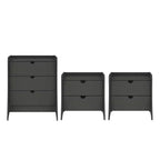 Set camera da letto Manhattan Comfort Coney con comò e comodino (3 pz.)