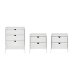 Manhattan Comfort 3pc Coney Dresser and Nightstand Bedroom Set