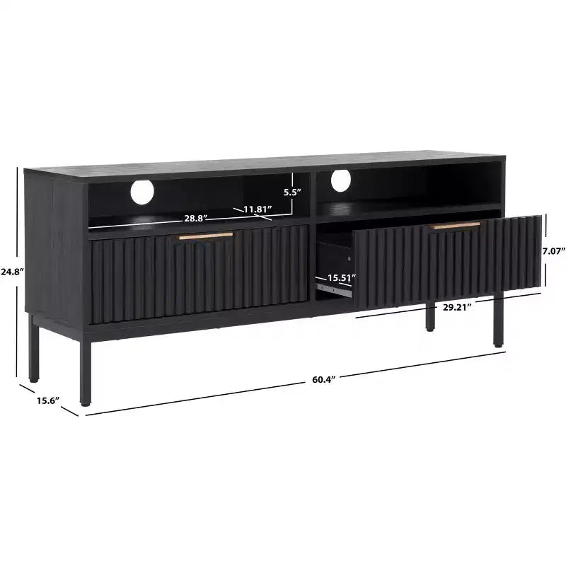 Lylia Mobile TV con 2 cassetti e 2 ripiani - MED9622 - Safavieh