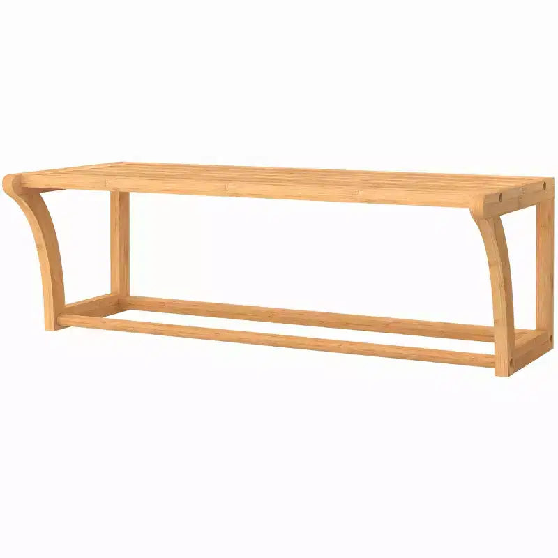 ClosetMaid Bamboo Wall Shelf With Hanging Rail - ClosetMaid