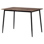 Set da pranzo Baxton Studio Orrin moderno industriale 5 pezzi in tessuto grigio e metallo