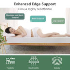 Materasso in Memory Foam con Gel FDW da 10 Pollici per un Sonno Fresco e Sollievo dalla Pressione/Materassi a Media Fermezza Certificati CertiPUR-US/Confezionato in una Scatola