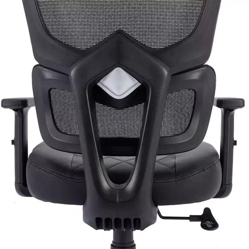 Sedia da ufficio ergonomica VECELO girevole con schienale alto in rete, poggiatesta e braccioli regolabili, supporto lombare per dirigenti/scrivania computer/lavoro, nera