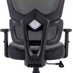 Sedia da ufficio ergonomica VECELO girevole con schienale alto in rete, poggiatesta e braccioli regolabili, supporto lombare per dirigenti/scrivania computer/lavoro, nera
