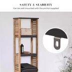 Evideco Articoli per la casa francesi Mobiletto da bagno per riporre la biancheria, torre, elementi in acacia - Legno grigio