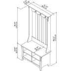 Salinas Hall Tree con Panca Contenitore - Bush Furniture