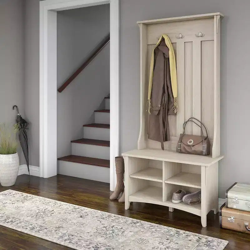 Salinas Hall Tree con Panca Contenitore - Bush Furniture
