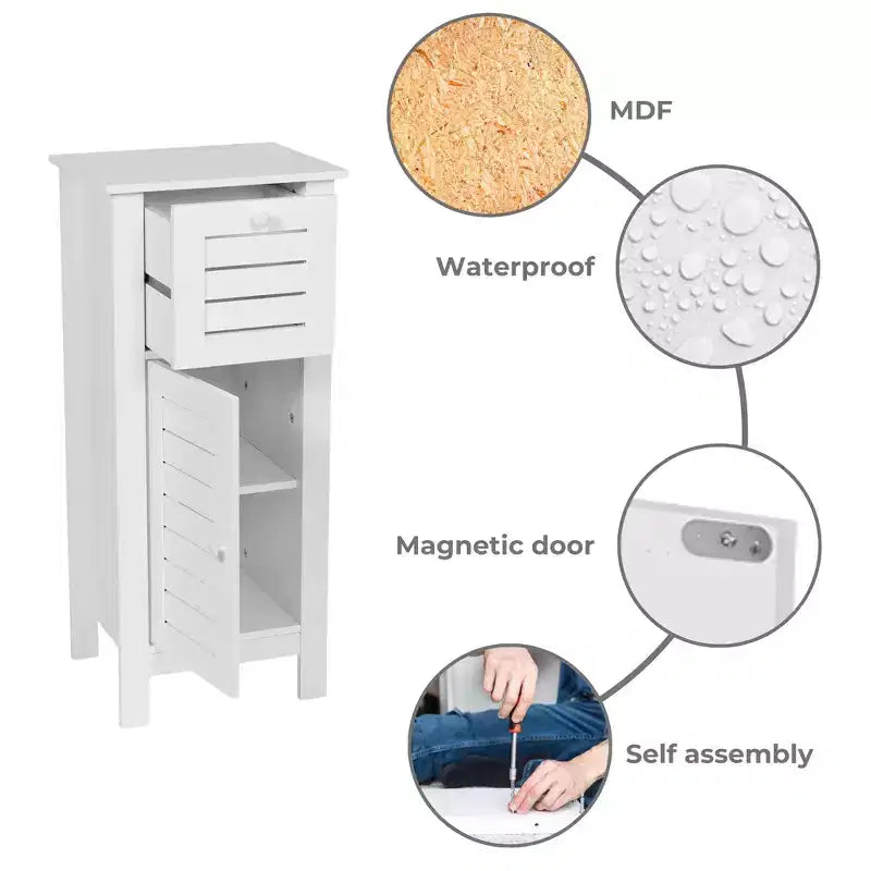 Mobiletto da pavimento per la biancheria da bagno Evideco French Home Goods