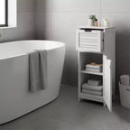 Evideco French Home Goods Bathroom Linen Storage Floor Cabinet