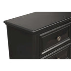 Set camera da letto tradizionale in legno nero vintage, 6 pezzi