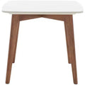Karina Square End Table - ACC8102A - White Ceramic Faux Marble/Walnut - Safavieh