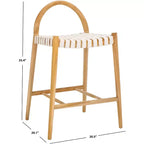 Sgabello da bancone Rhyan - BST1203A - Bianco/Naturale - Safavieh