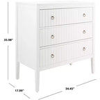 Cassettiera a 3 cassetti Tegan - CHS5001 - Bianco - Safavieh