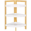 Adler 3 Tier Corner Shelf - STG1914 - White/Natural - Safavieh