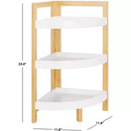 Scaffale angolare a 3 ripiani Adler - STG1914 - Bianco/Naturale - Safavieh