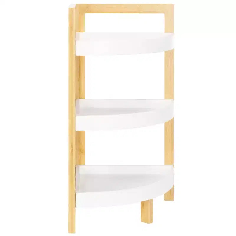 Scaffale angolare a 3 ripiani Adler - STG1914 - Bianco/Naturale - Safavieh