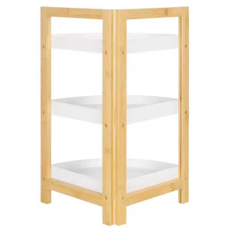 Scaffale angolare a 3 ripiani Adler - STG1914 - Bianco/Naturale - Safavieh