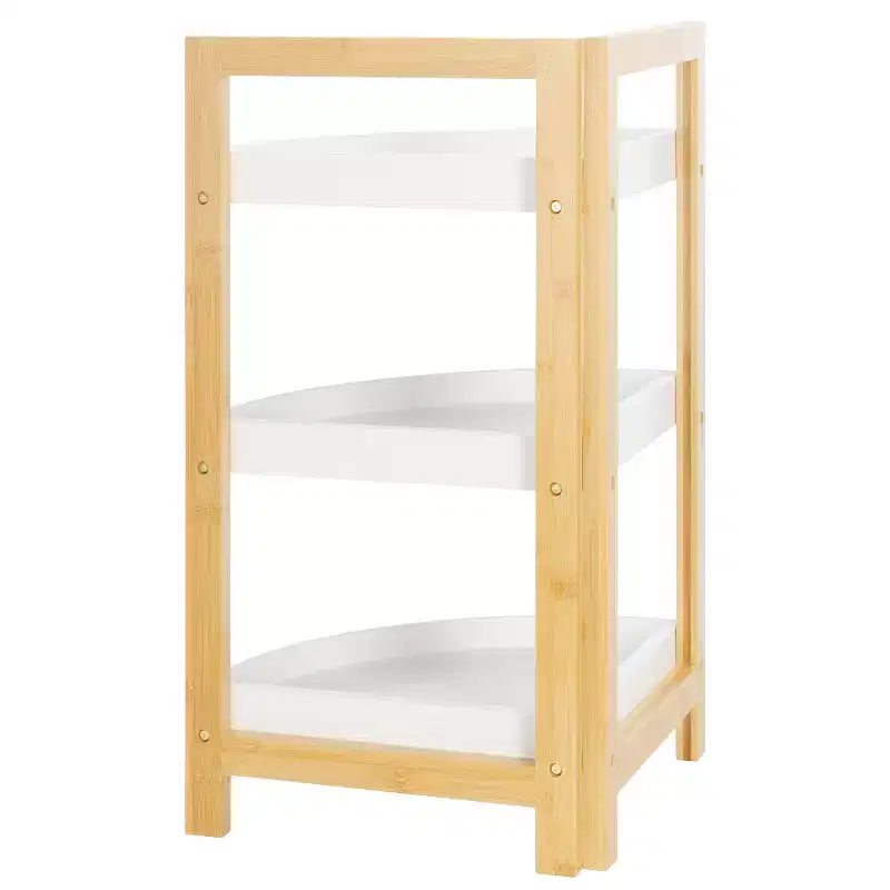 Scaffale angolare a 3 ripiani Adler - STG1914 - Bianco/Naturale - Safavieh