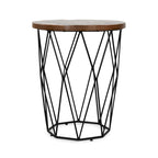 Tavolino rotondo geometrico - 61 cm di altezza x 51 cm di larghezza x 51 cm di profondità