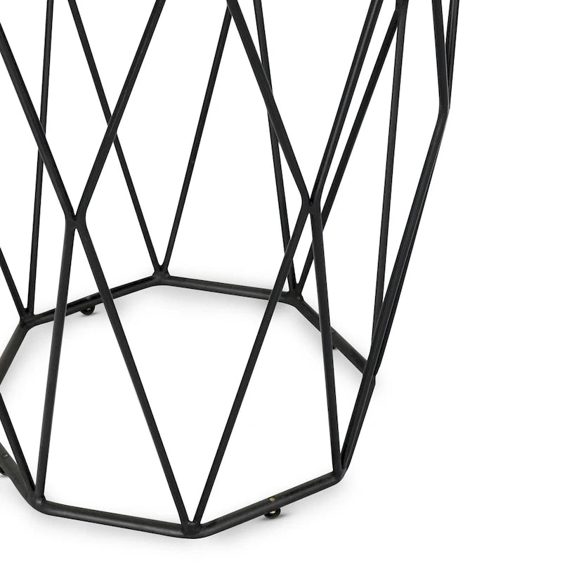 Tavolino rotondo geometrico - 61 cm di altezza x 51 cm di larghezza x 51 cm di profondità
